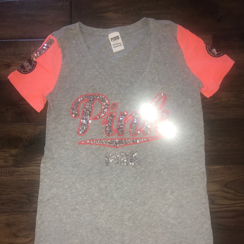 Victoria's Secret PINK *BLING* Graphic Shirt (S)